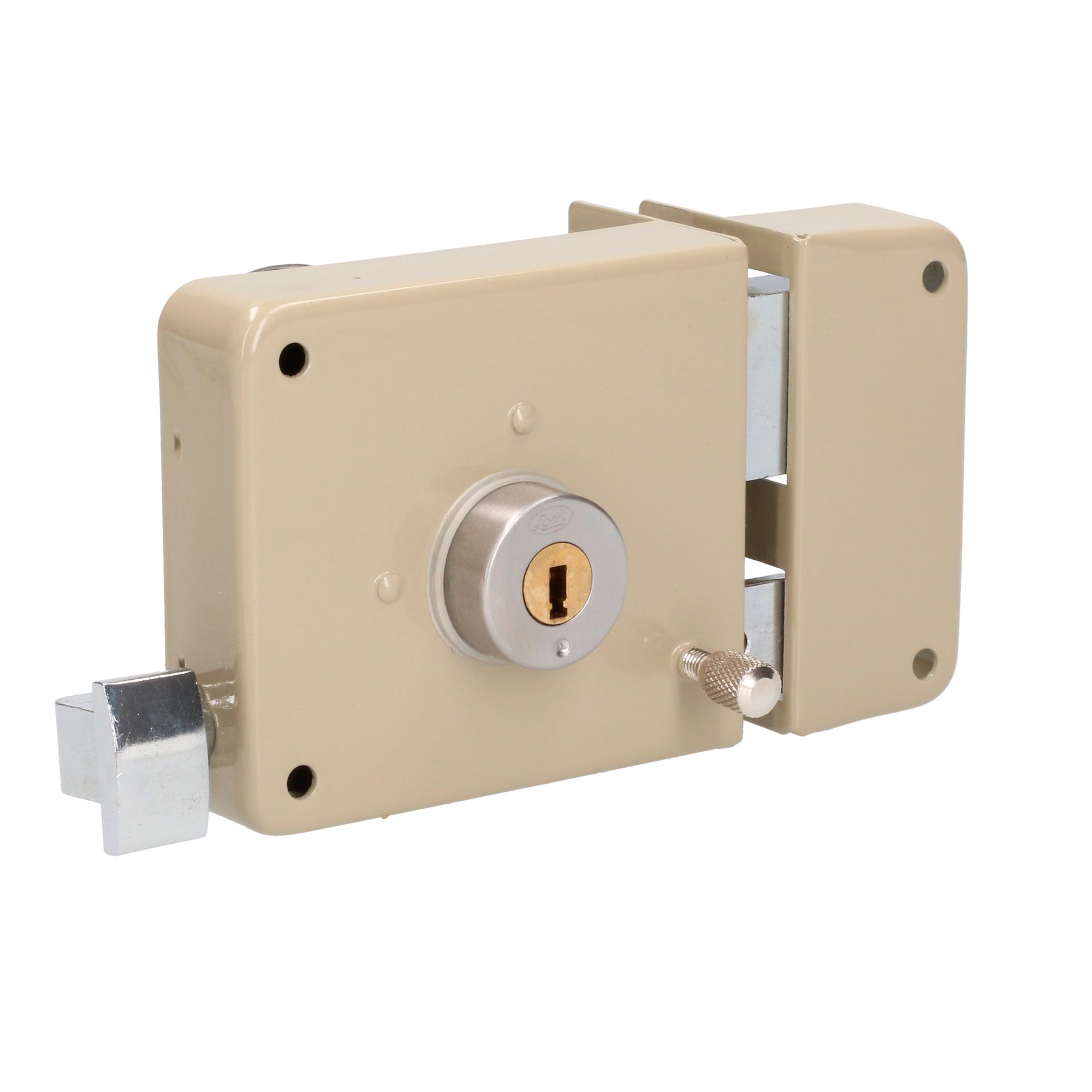 Cerradura de sobreponer función instala fácil, derecha, llave de puntos, blíster Lock 14CS