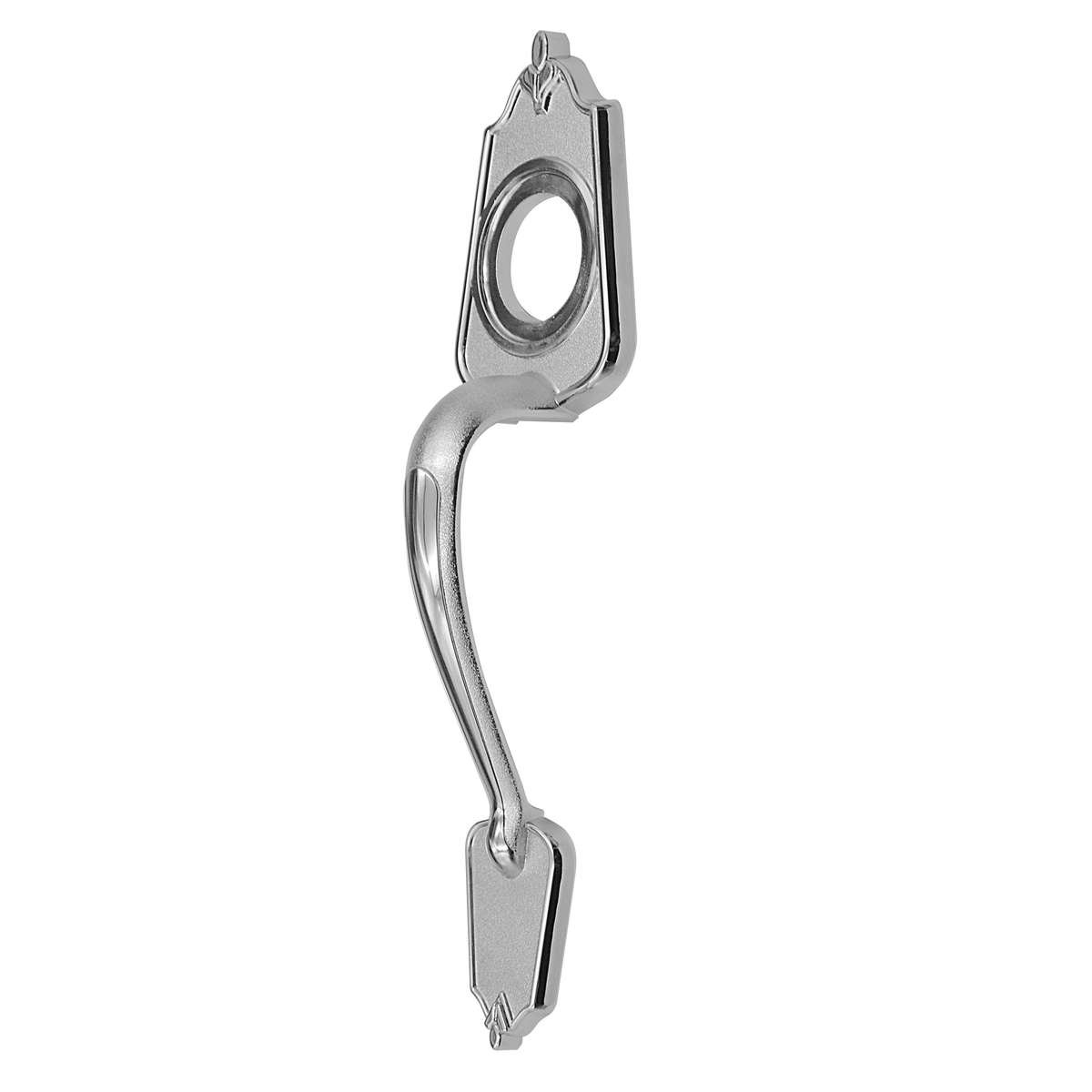 Jaladera para cerradura de sobreponer, cromo satinado, en caja Lock LJ77CS