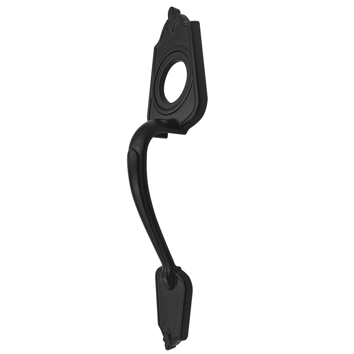Jaladera para cerradura de sobreponer, negro mate, en caja Lock LJ77NM