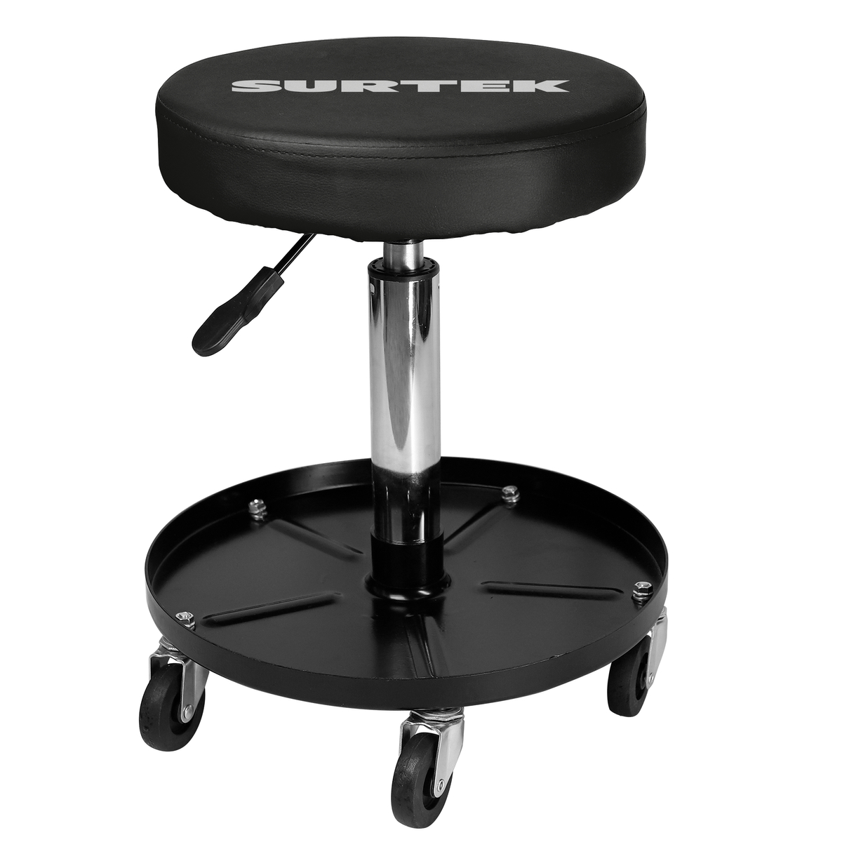Banco para mecánico giratorio acolchonado color negro, 60 cm Surtek BAMGS