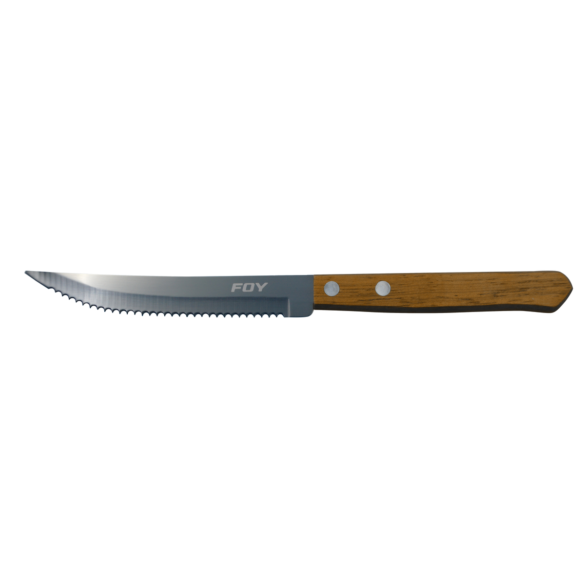 Cuchillo de acero inoxidable para asado con mango de madera de 5″ Foy