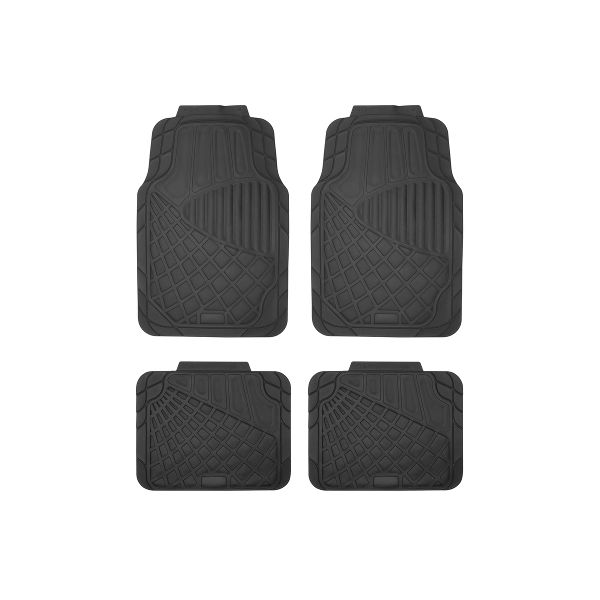 Juego de tapetes para auto uso rudo, 4 piezas, color negro Surtek TAR4N