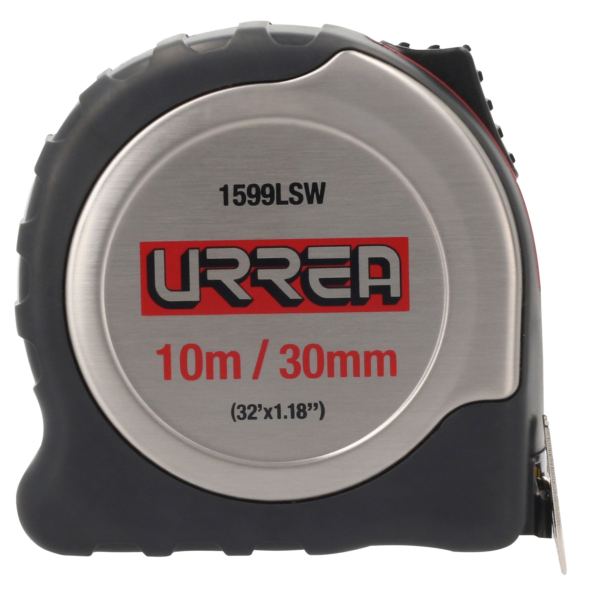 Flexómetro de acero inoxidable 10m x 30 mm Urrea