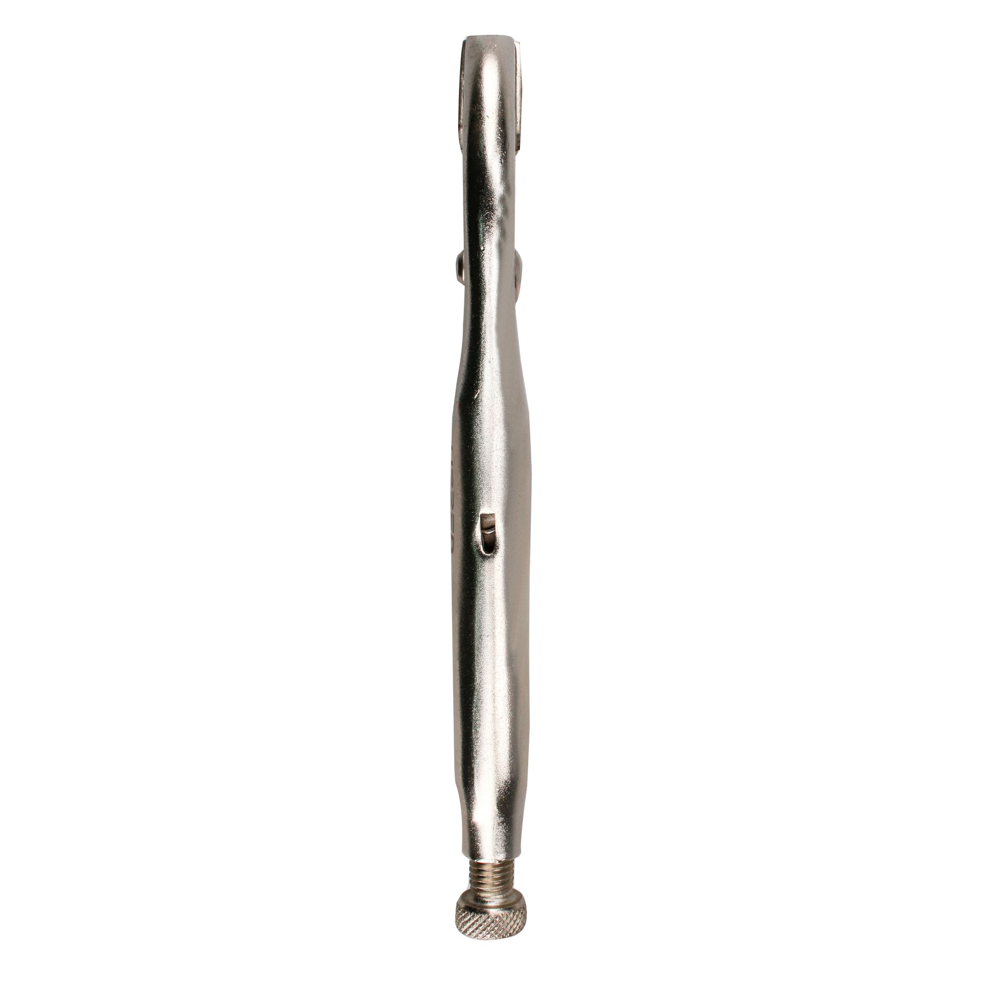 Pinza de presión cromada quijada recta de 10" Urrea