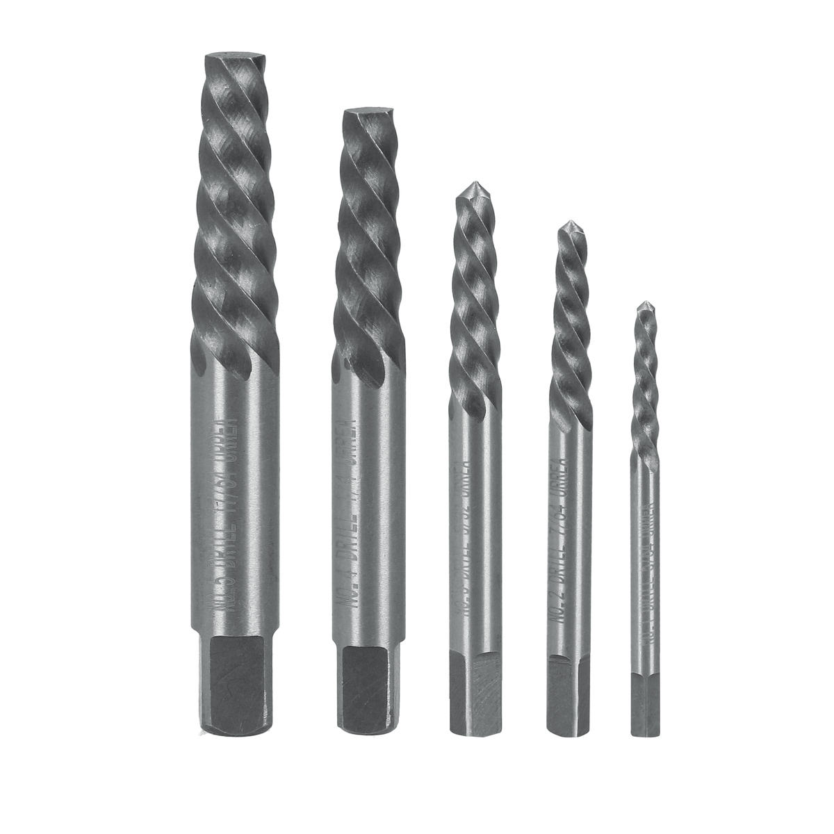 Juego de extractor "cola de cochino" para tornillos, 5 piezas Urrea