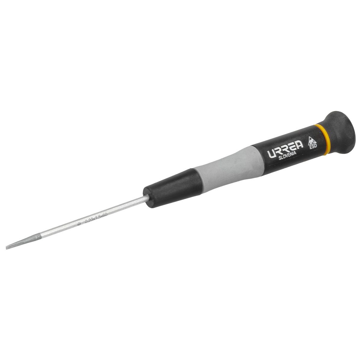 Destornillador de precisión ESD anti-estáticos, punta plana 1/16″ x 2-3/8″ Urrea 9504B