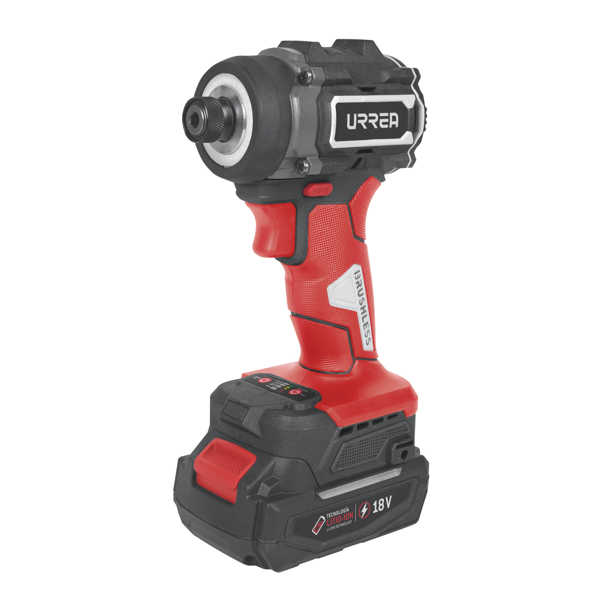 Atornillador de impacto 1/4″ a batería Litio-ion 18 V, 230 Nm Urrea
