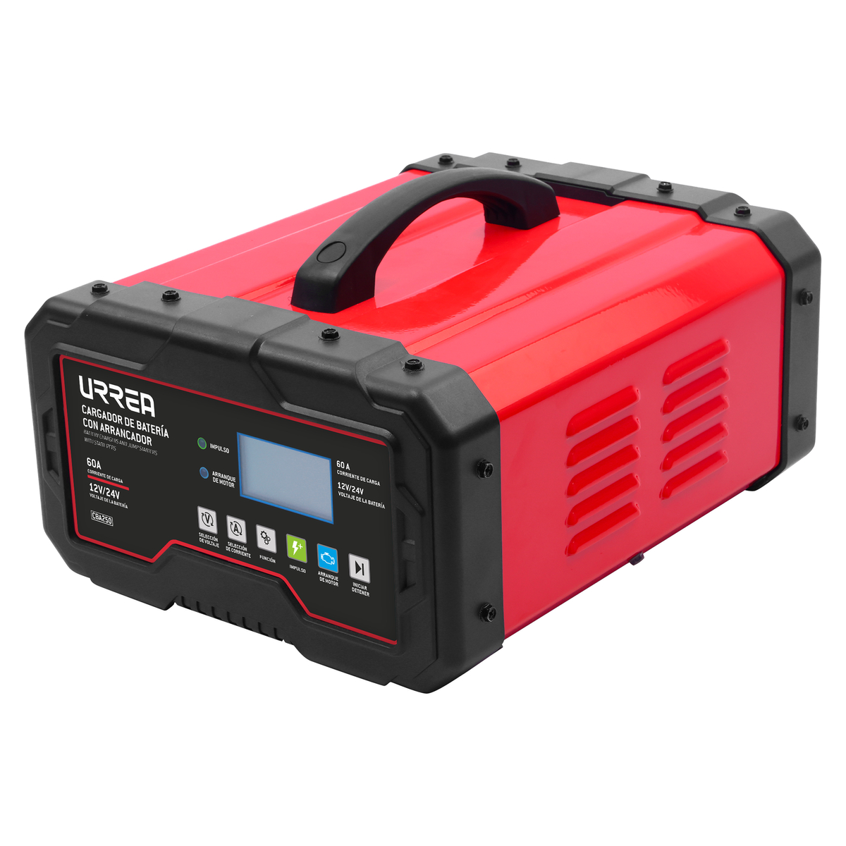 Cargador de baterรญa con arrancador 250A, 12VDC, 24VDC Urrea CBA250 Cargador de baterรญa con arrancador 250A, 12VDC, 24VDC Urrea CBA250