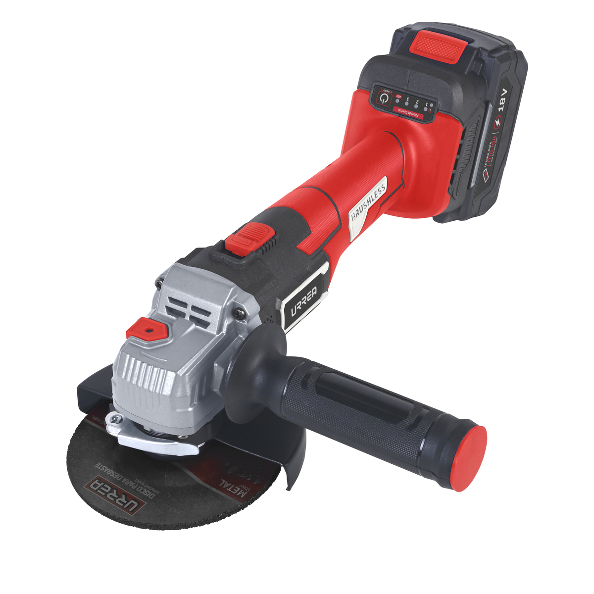Esmeriladora angular  4-1/2″ – 5″ Litio-ion 18 V 4 Ah Urrea